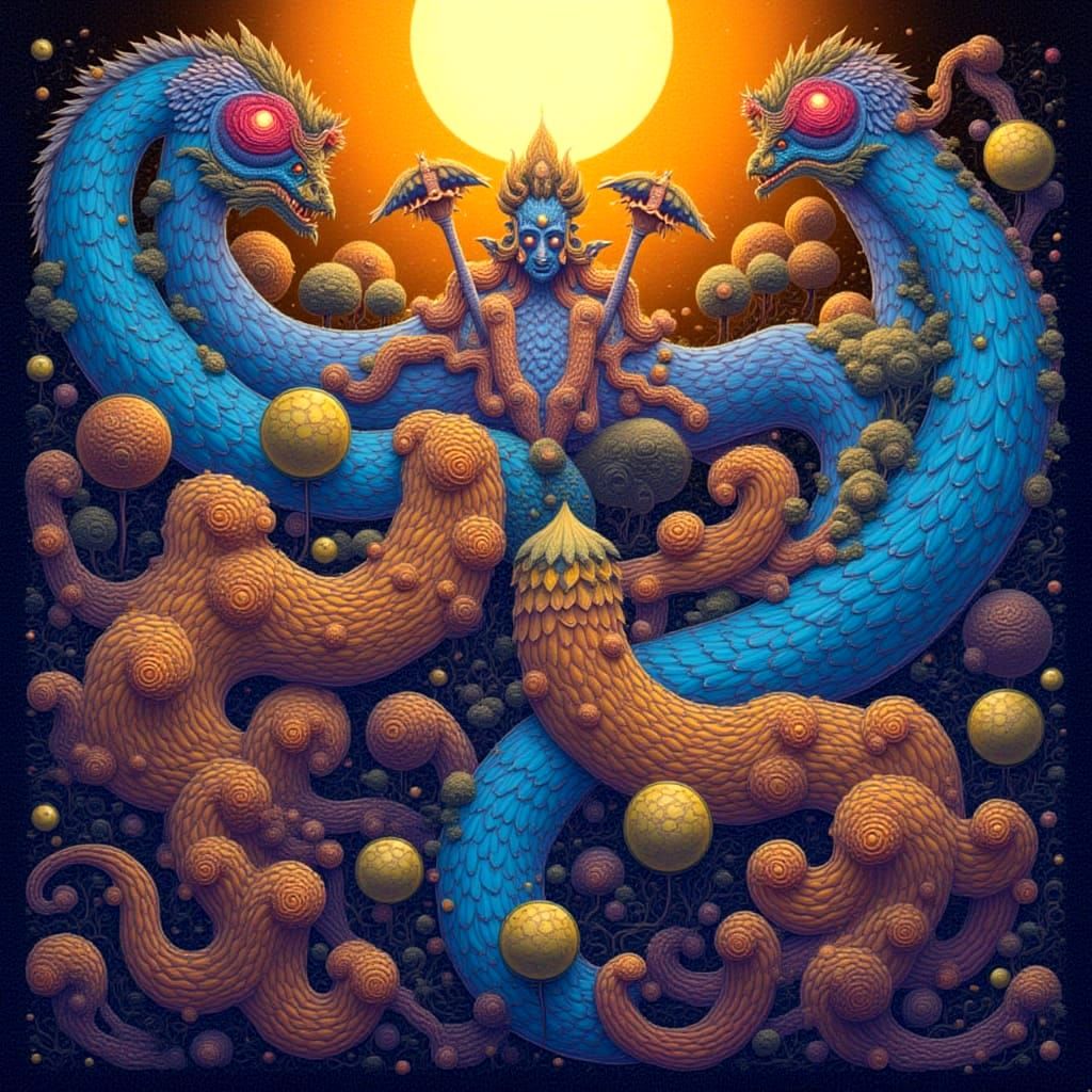 AI Generates Abstract Landscape Painting