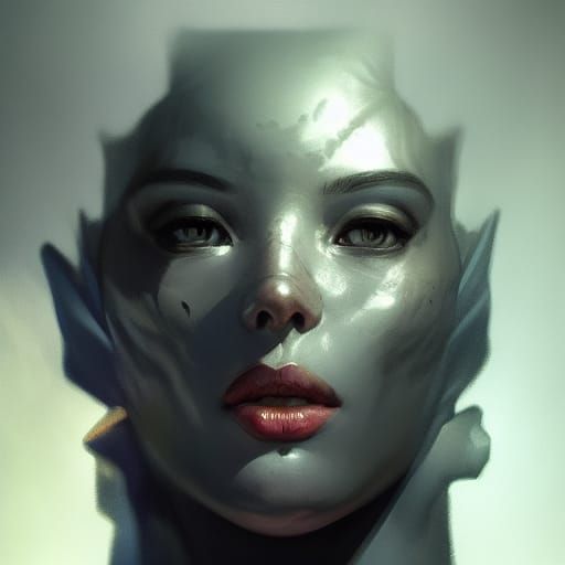 Detailed Shadow Monster Portrait in Hyperrealistic Style