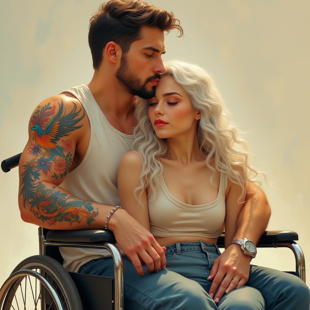 Hopeful Wheelchair Bond in Vibrant Phoenix Aesthetic