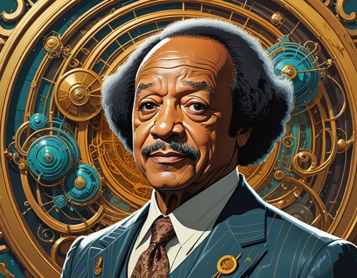 George Jefferson and Sherman Helmsley in Bio Punk Style