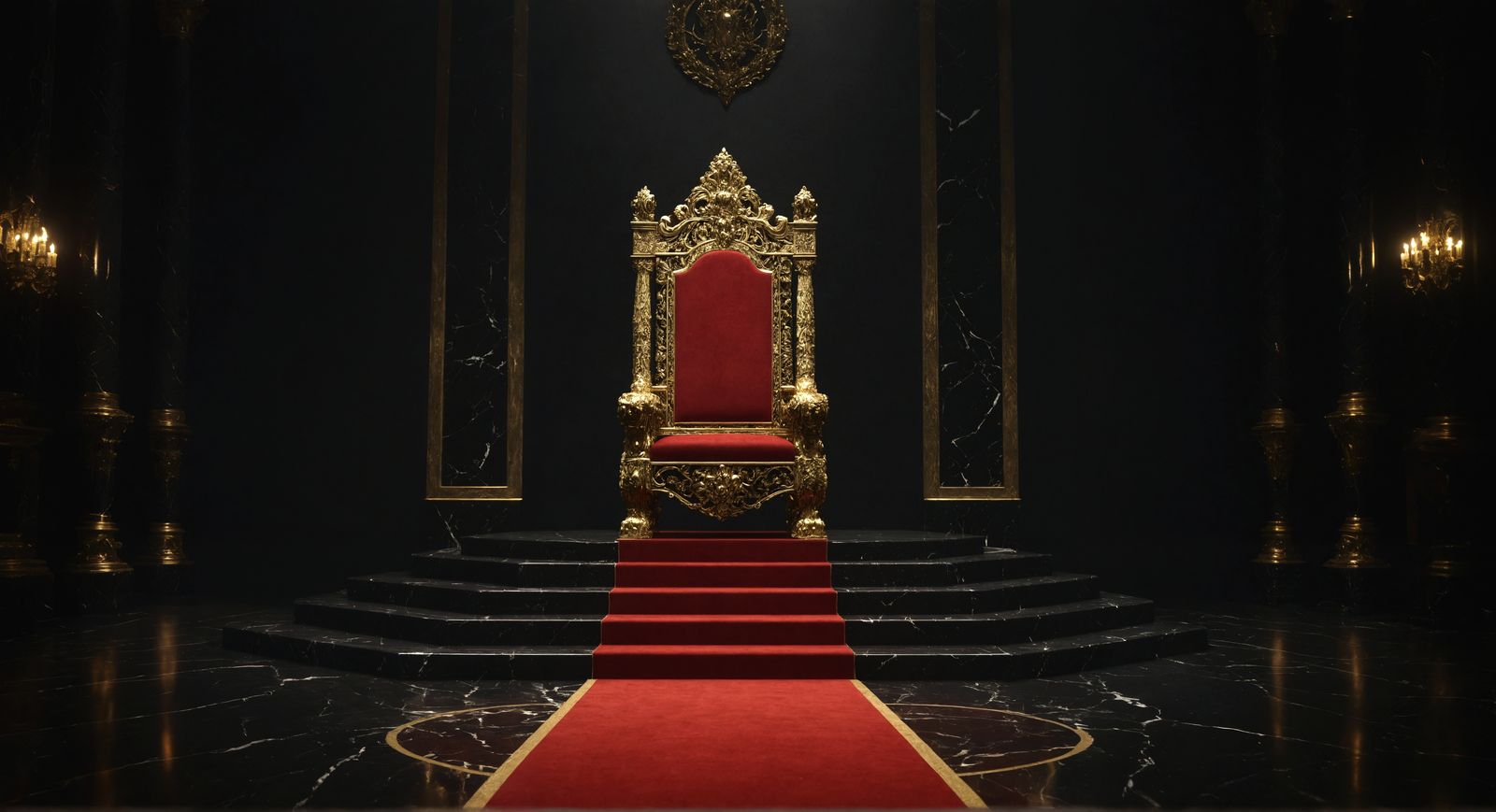 Majestic Throne Room with King in 8K