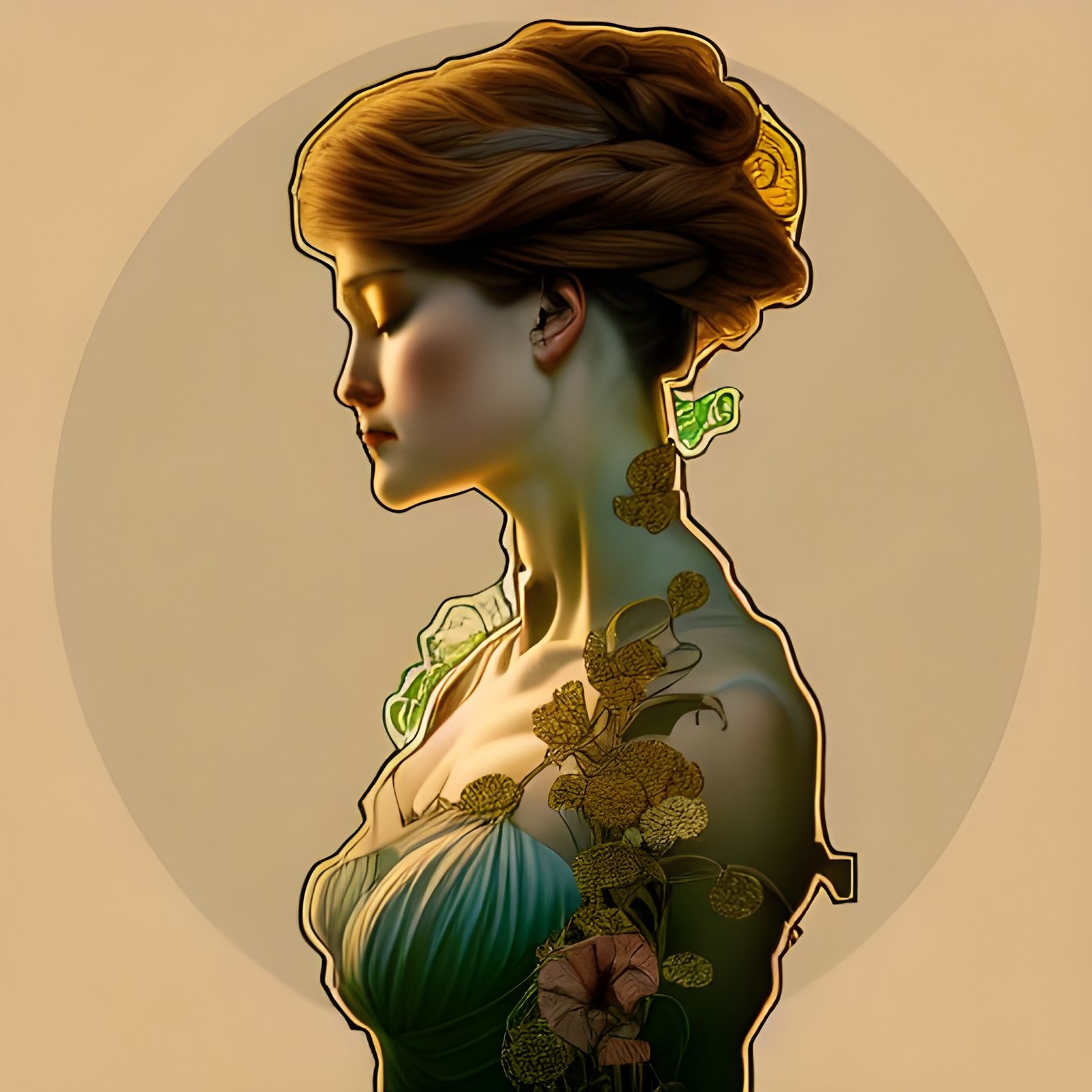 Beautiful Woman at Window in Hyper-Realistic Style