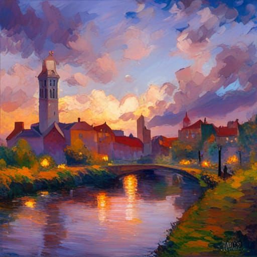 Impressionistic AI Art: A Study in Light