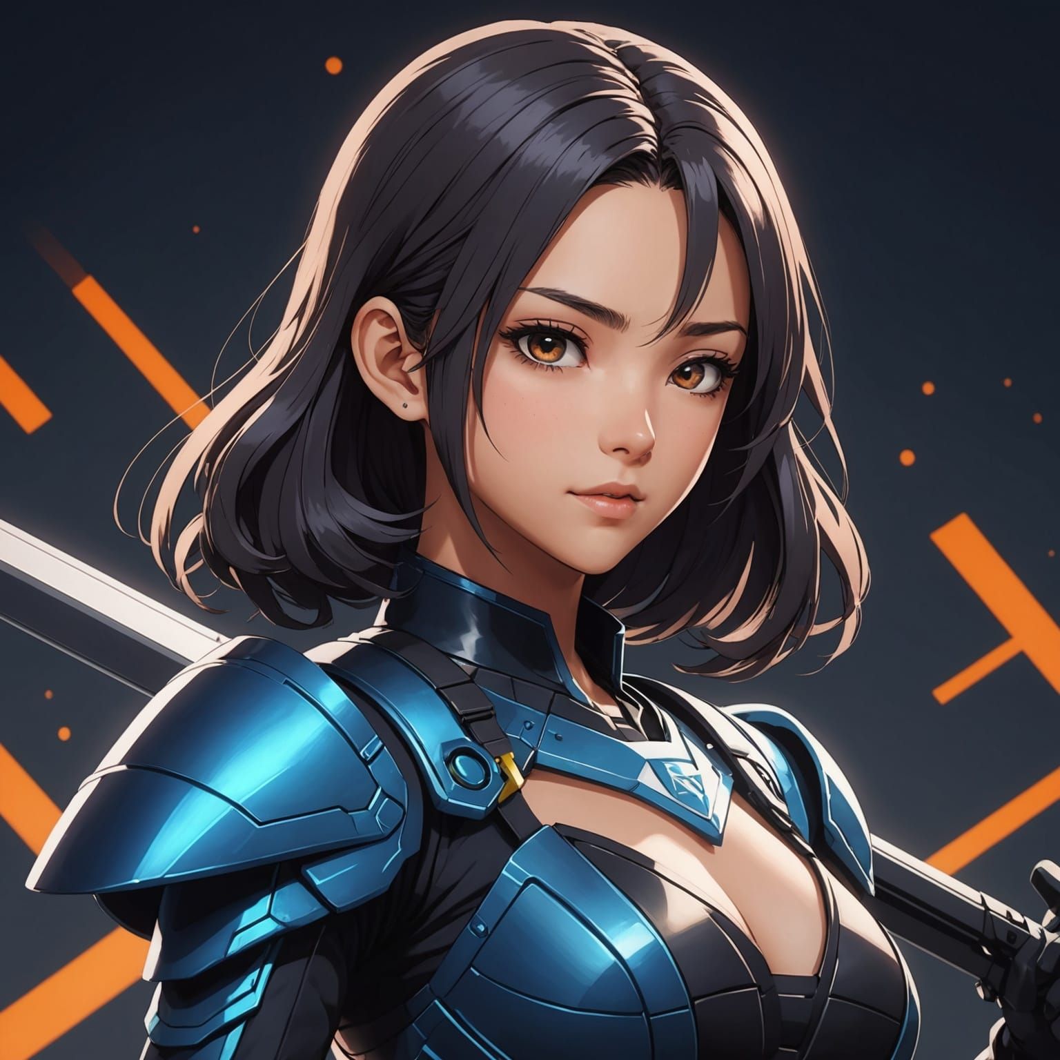 Anime Character Portrait in Studio Trigger Style