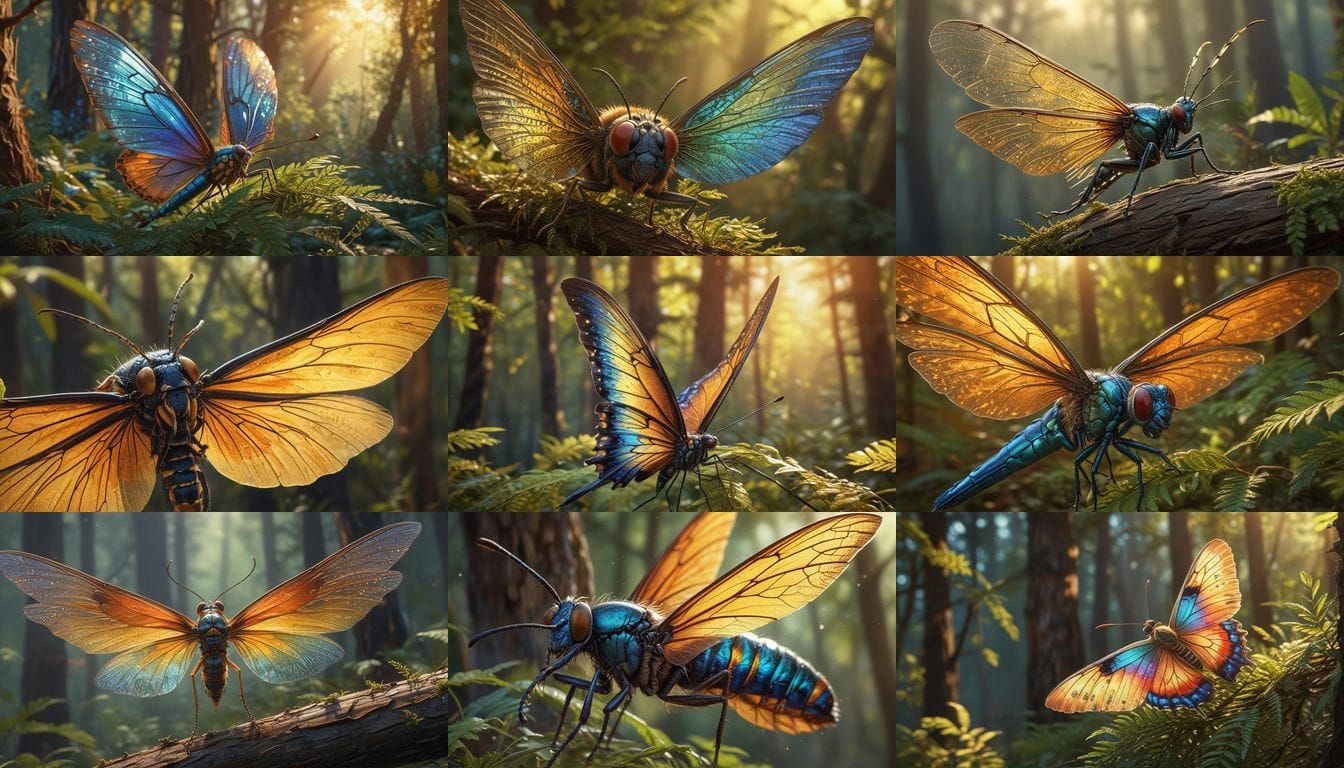 Meganeuropsis Permiana Hunting Scene