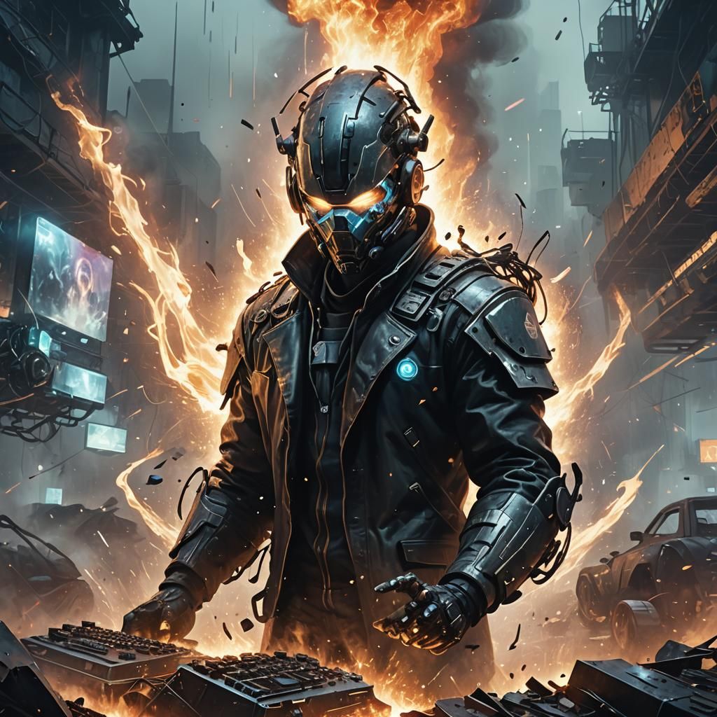 Sci-Fi Portrait: Smashing System CPU in Surreal Arena