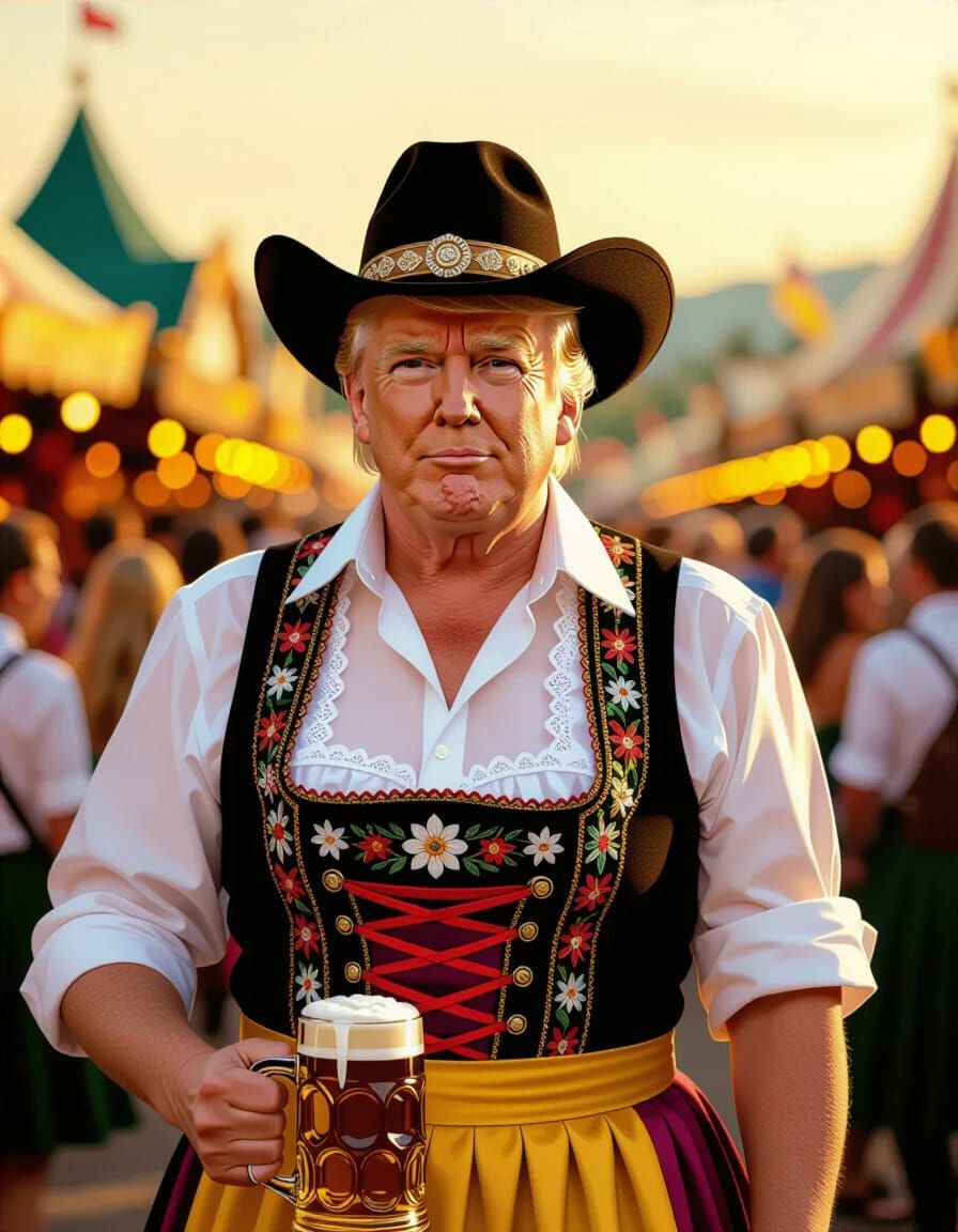 Donald Trump in Dirndl at Oktoberfest