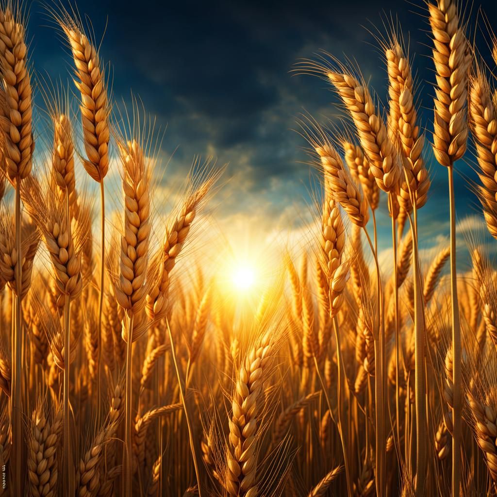 Infinite Wheat Field at Sunset: Surreal Photography