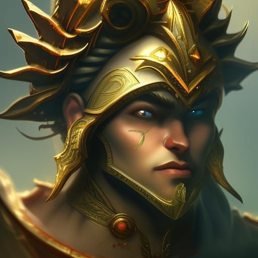 Monkey King Dota 2: Detailed Dark Fantasy Portrait