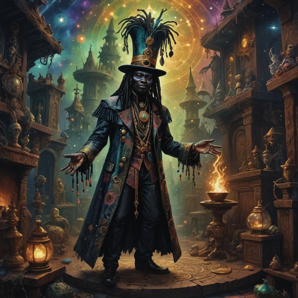 Papa Legba: Holographic Astral Cosmic Illustration