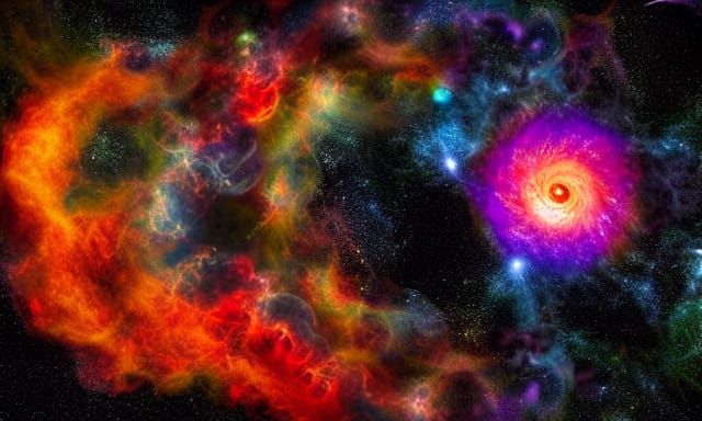 Cosmic Expansion: Supernova and Black Hole in Glass