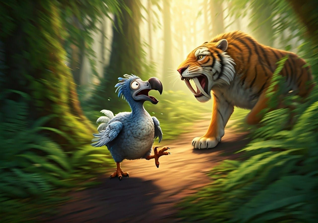 Dodo and Sabre-Tooth Tiger