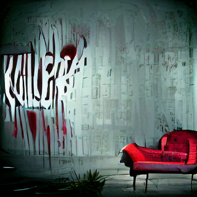 Killer Sofa: A Surreal Digital Art Concept