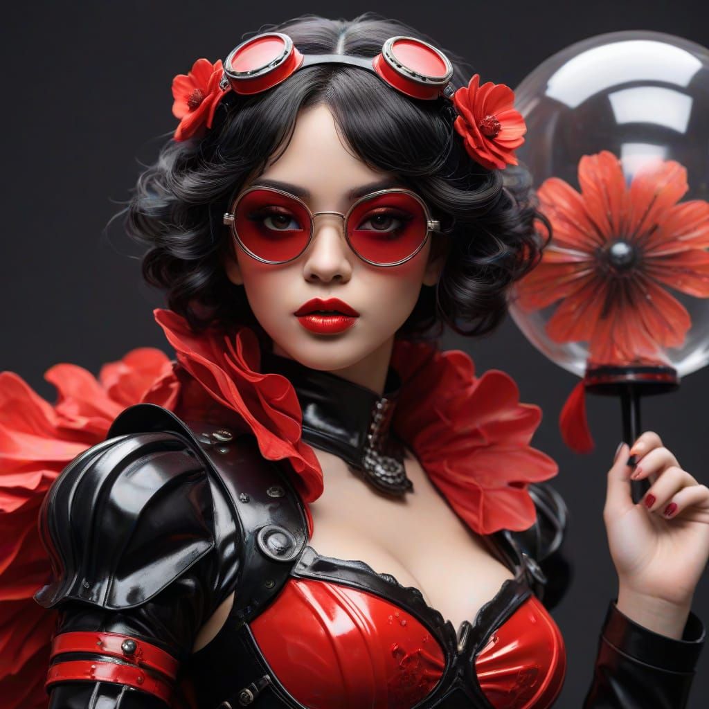 Sultry Steam Siren Dances with Danger in Glittery Bubble Let...