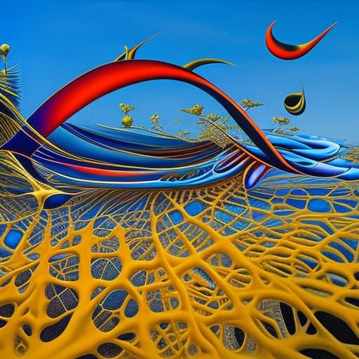 Gold Chrome Rolls-Royce Phantom in Surrealist Style