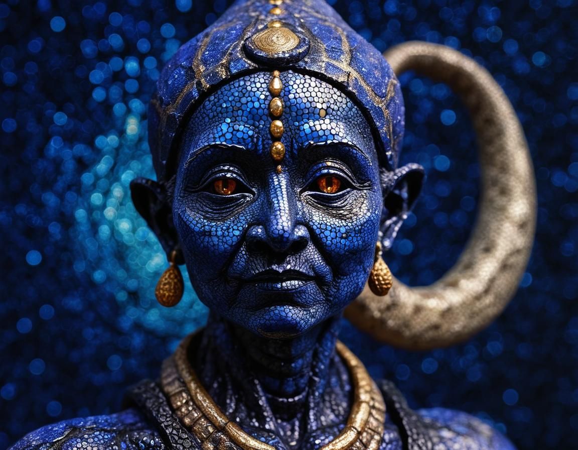 Luminous Dark Mage in Pointillism Style