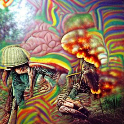 Psychedelic PTSD Representation from Vietnam War