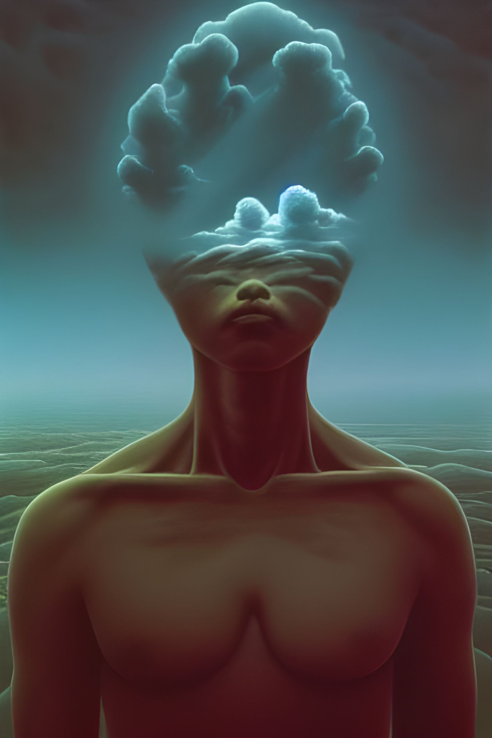 Surreal Dreamscape Bust Inspired by Beksiński