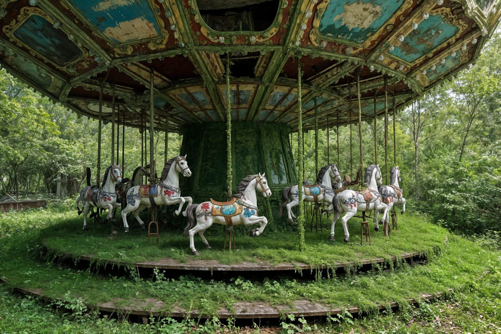 Overgrown Structure Reclaimed by Nature