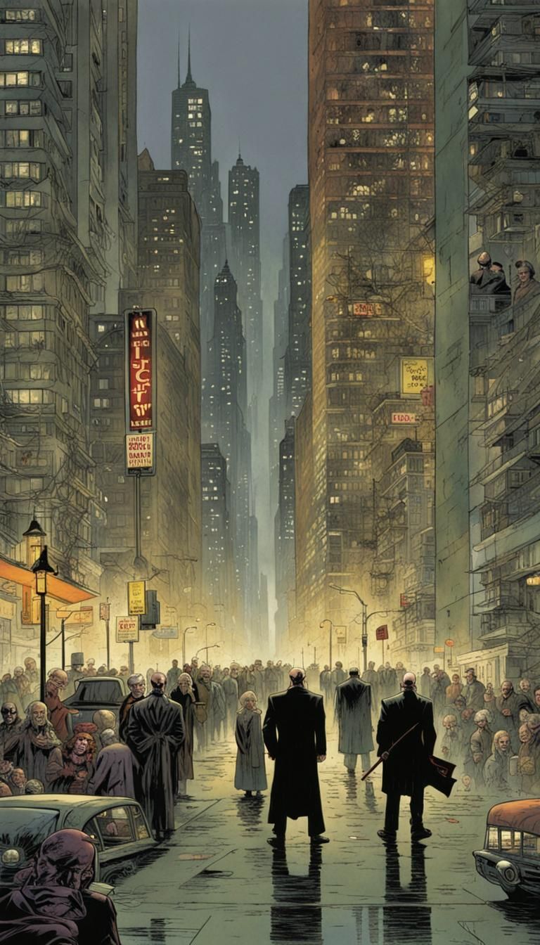 Transmetropolitan Inspired Sinister Cityscape