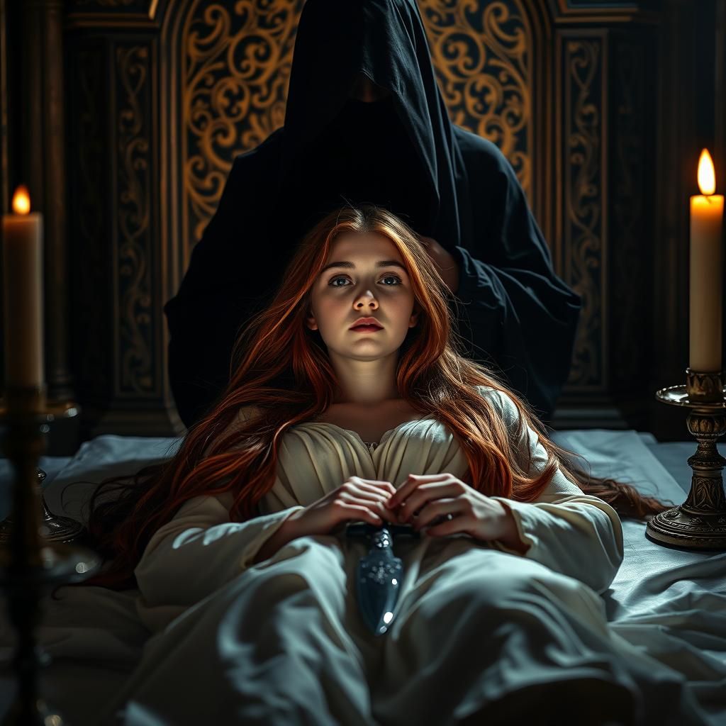 Eerie Ritual Scene with Virgin Sacrifice