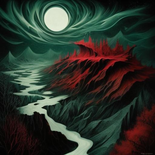 Abstract Surrealism in Black and White