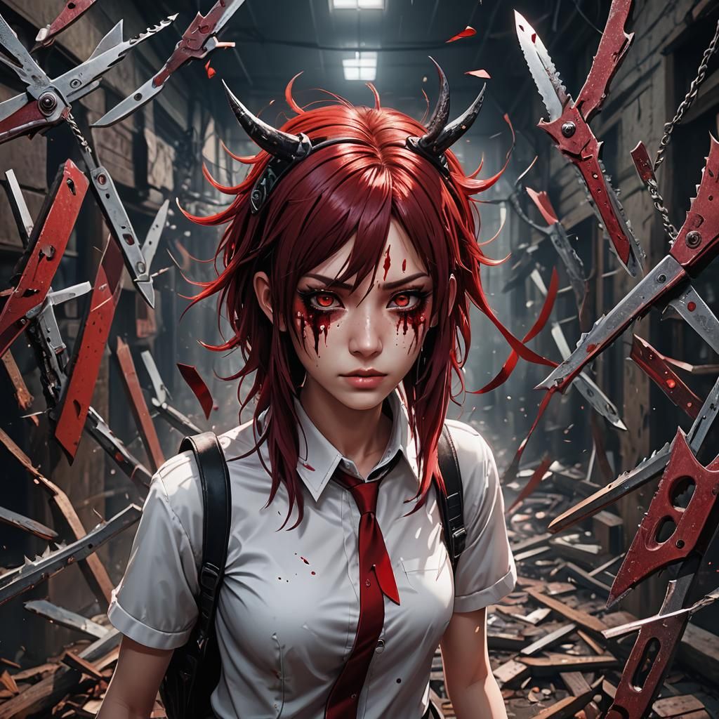 Chainsaw Man Razor Blade Devil as High School Girl