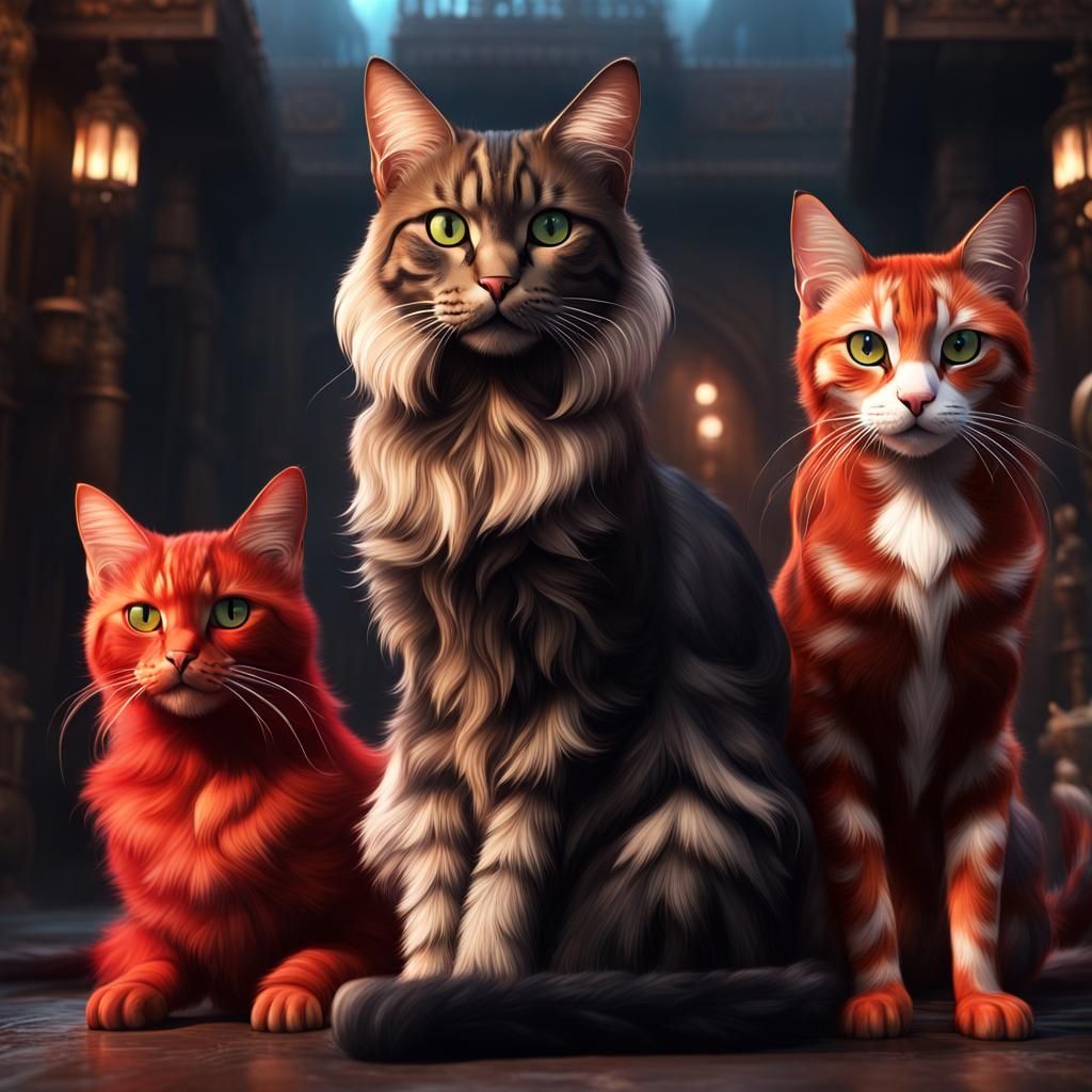 Four Friendly Cats: Siam, Bengal, and More