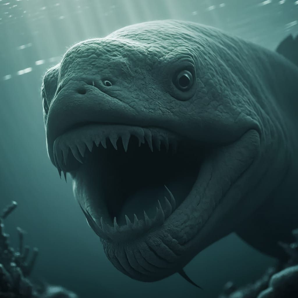 Gargantuan Moray Eel Dominates Hyper-Realistic Studio Photog...