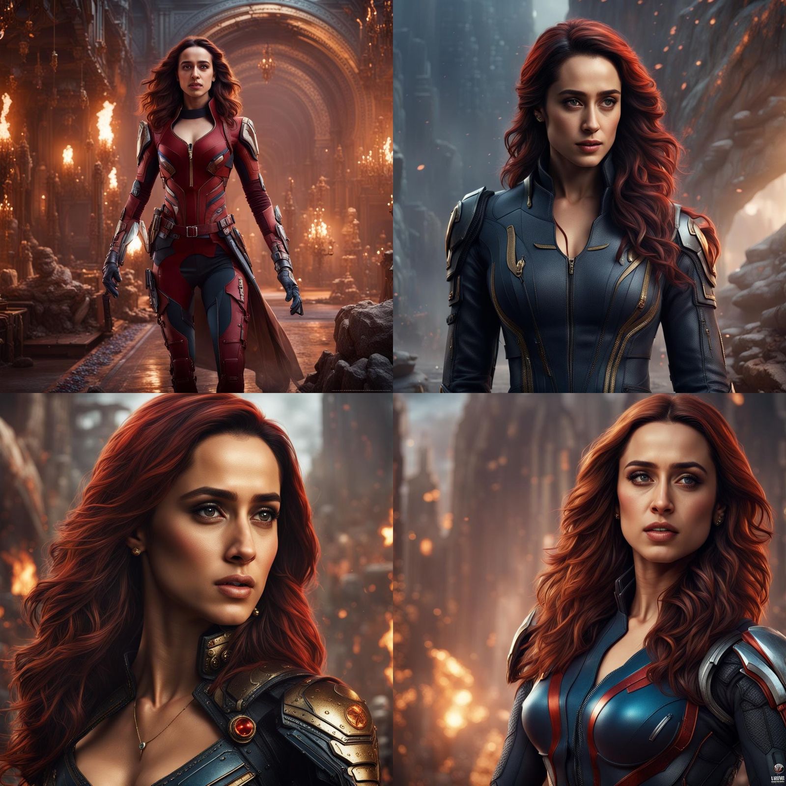 Actress as Superhero: Detailed Matte Painting