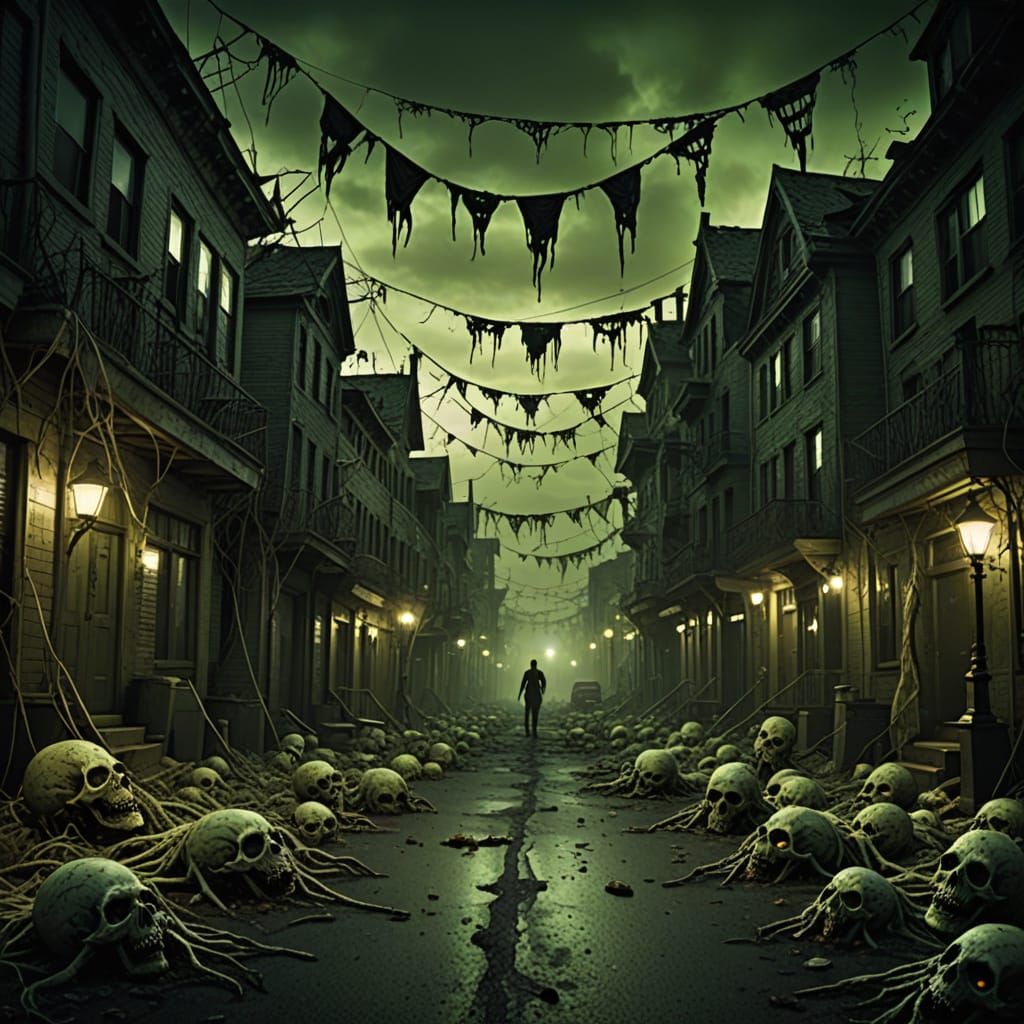 Zombie Apocalypse New Year's Eve Haunted Street