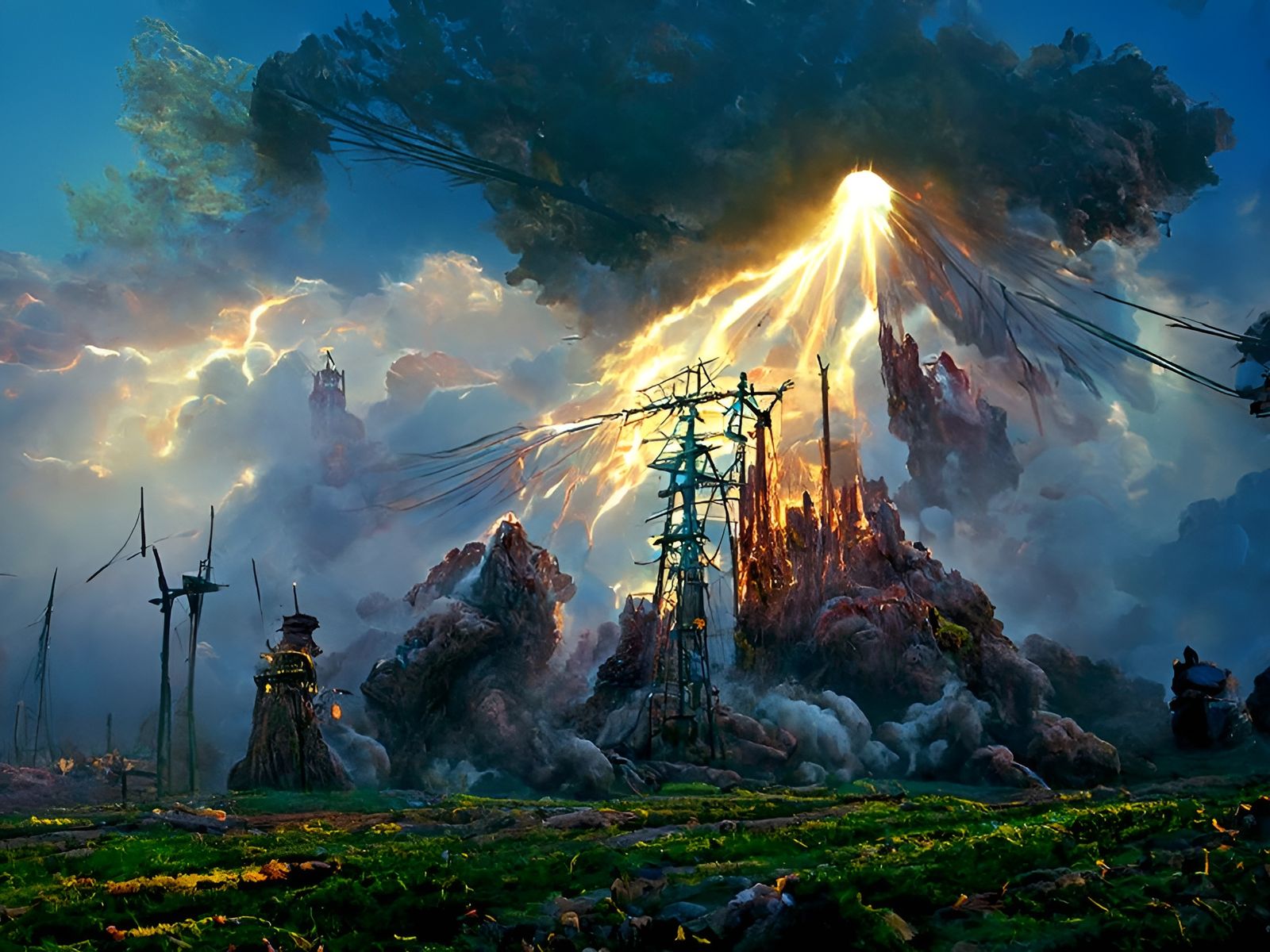 Epic Explosion of Power in a Detailed Landscape