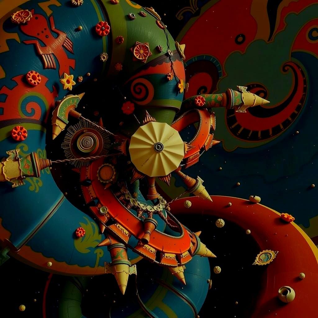 Abstract Spiral Motion Art