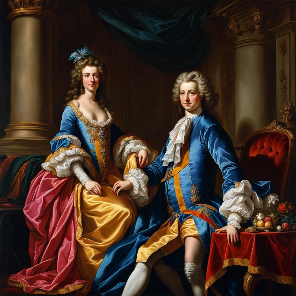 Rainbow Satin Attire Inspired by Peter Lely