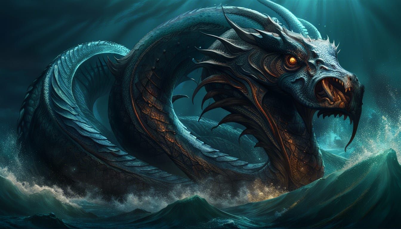 Epic Sea Serpent Concept Art in 8K Resolution