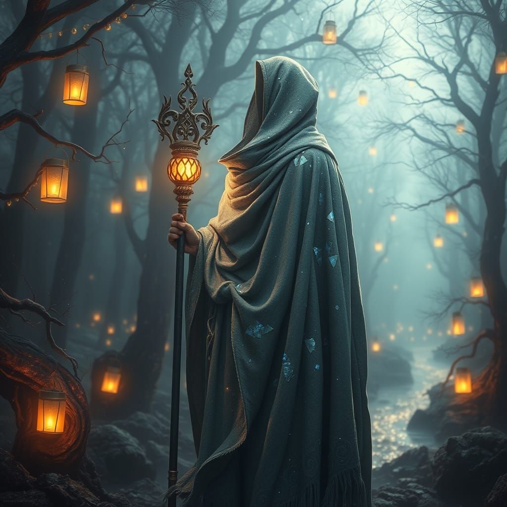 Guardian of Lost Dreams in Ethereal Forest