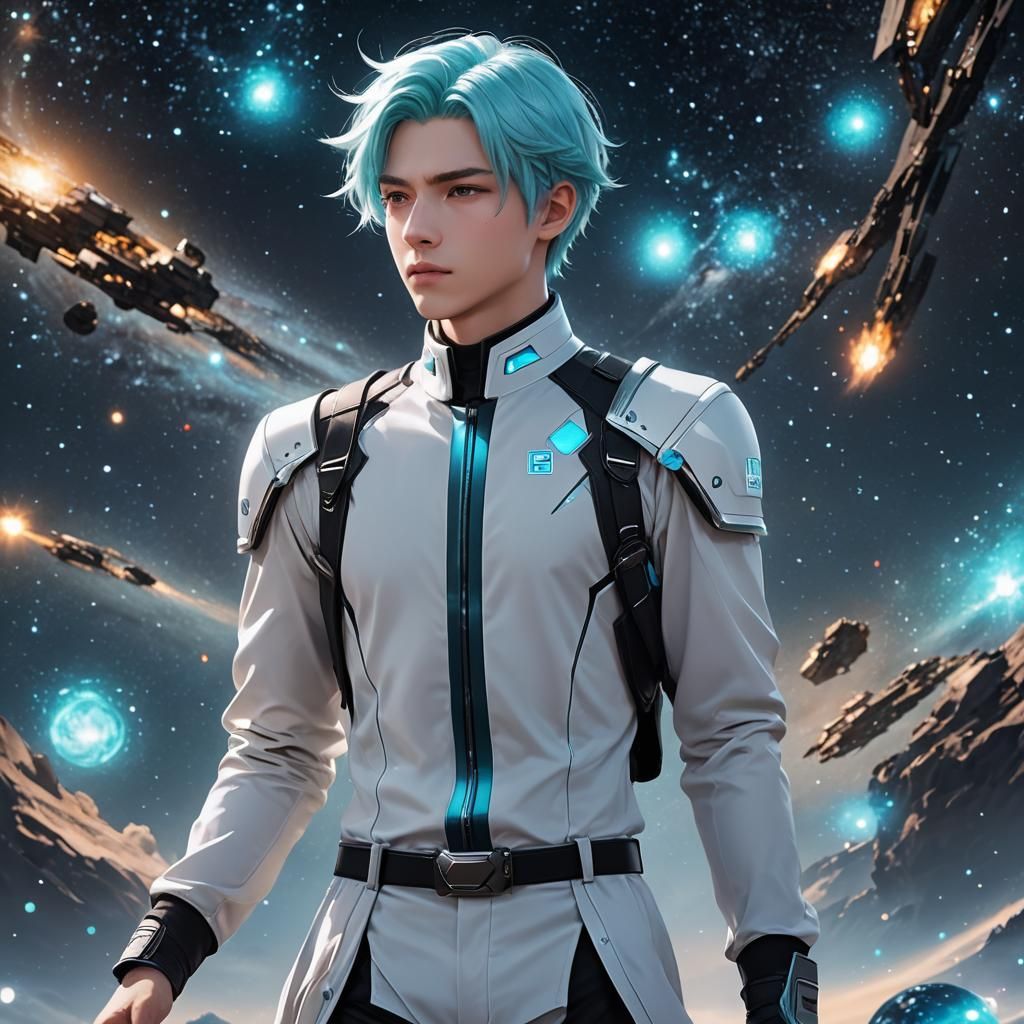 Astral Traveler: A 3D Anime Art Portrait