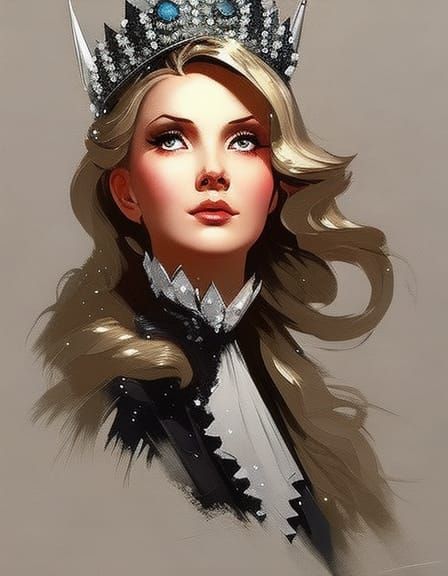 Glinda the Good Witch Portrait in Graffiti Style