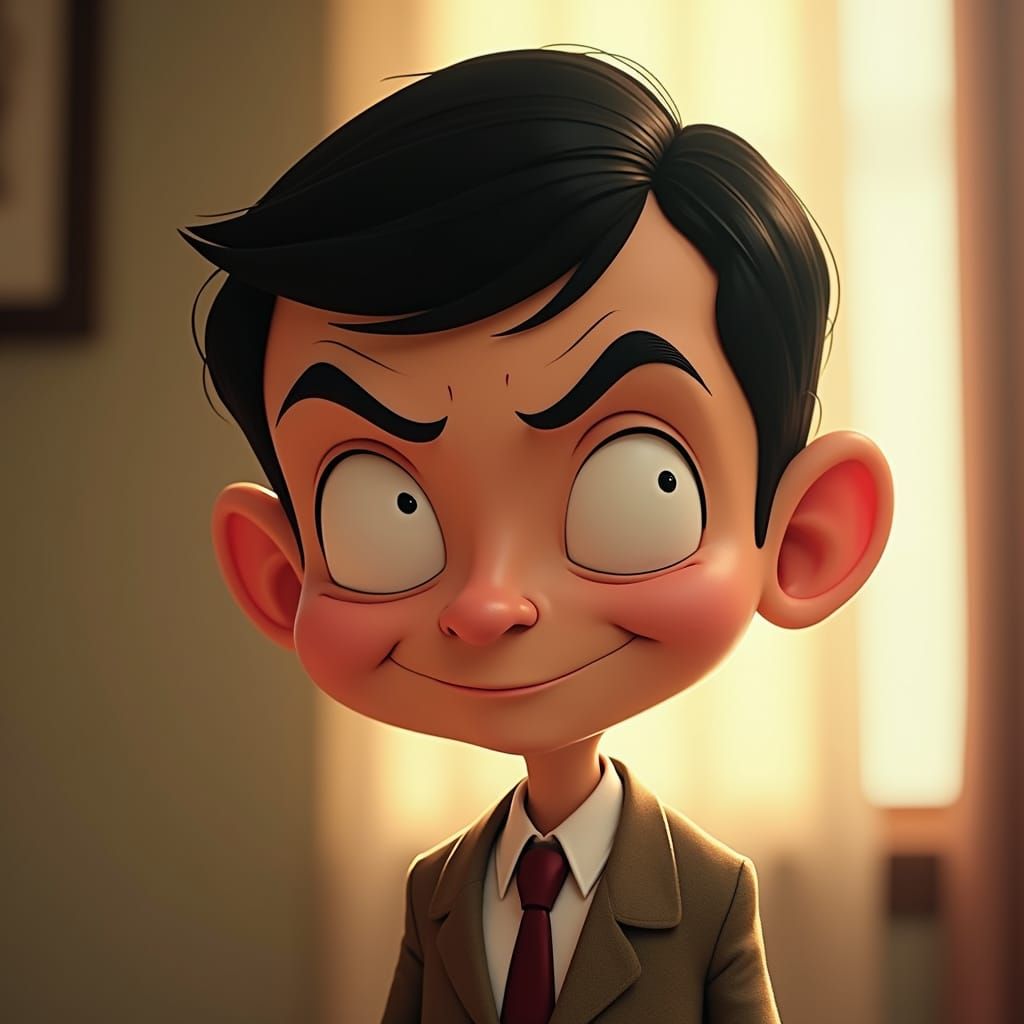 Mr. Bean as Cel-Shaded Anime Character