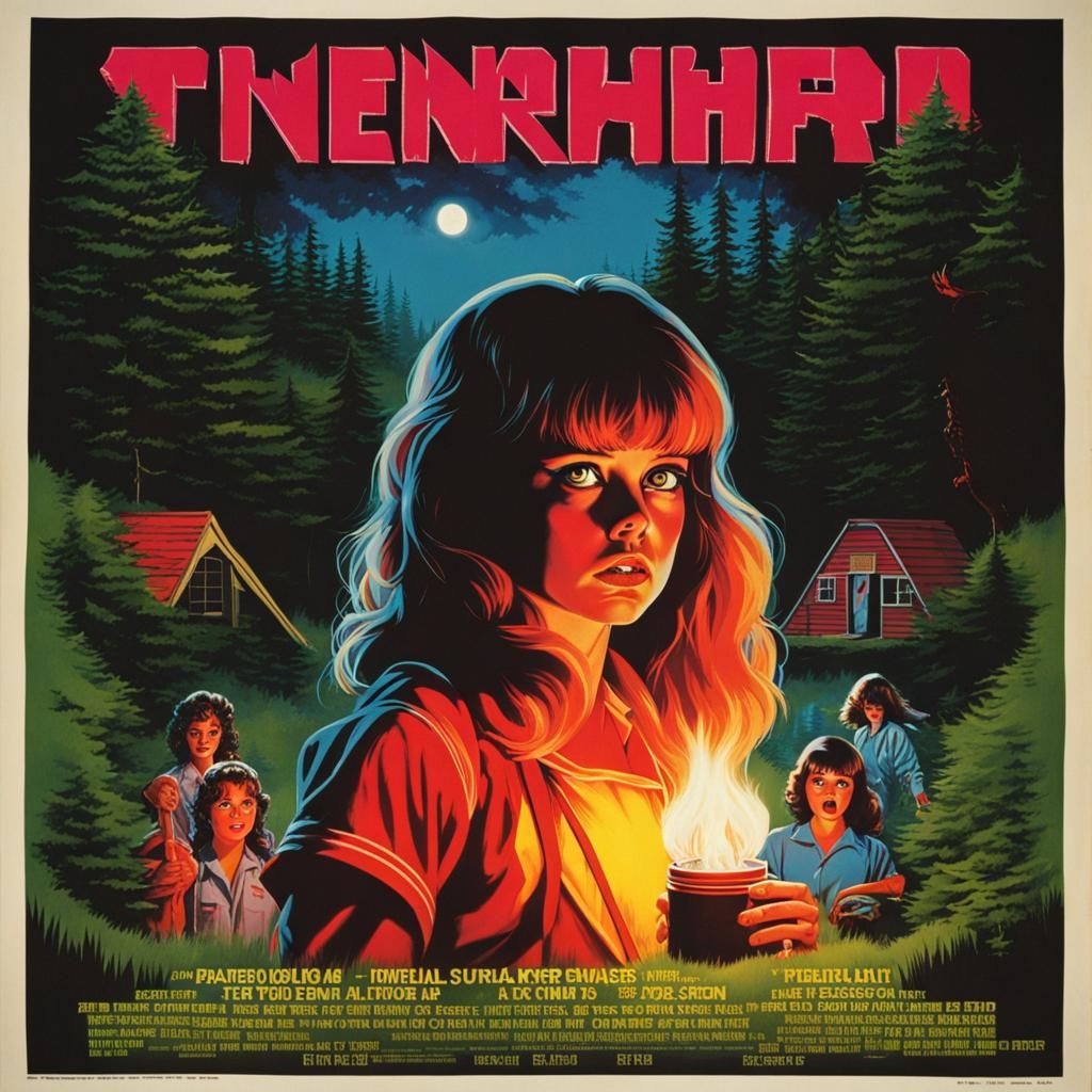 80s Movie Poster: Demon Girl at Camp