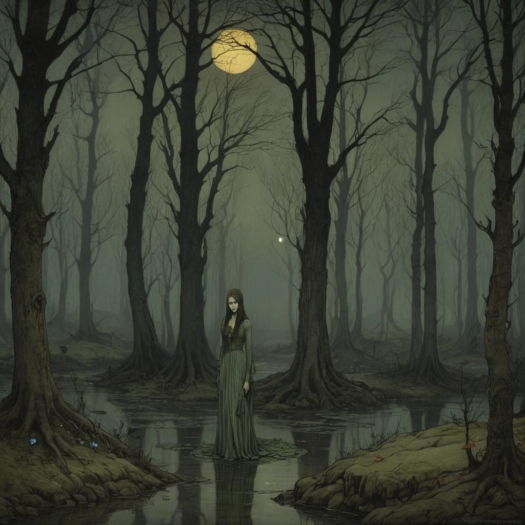 Grimdark Fantasy Art with Gothic Elements