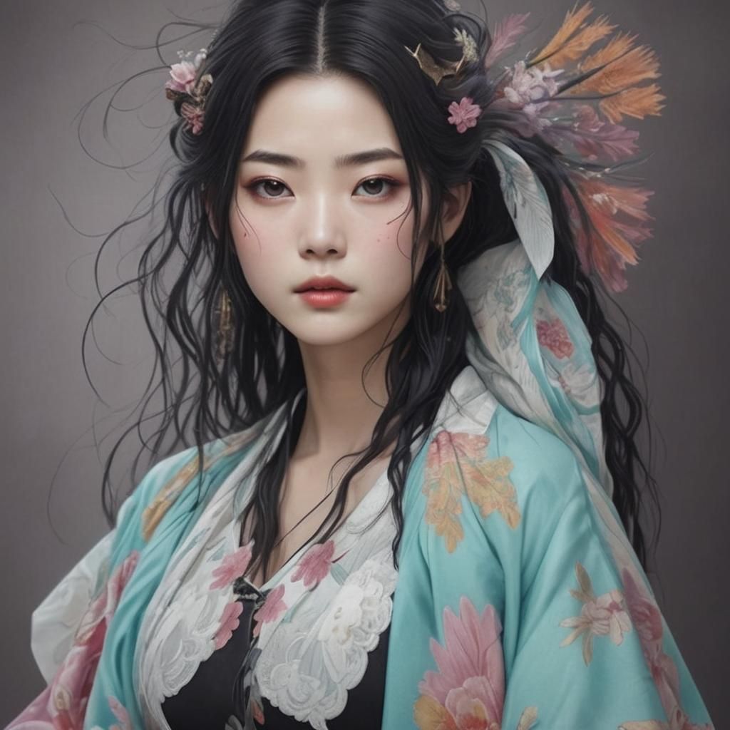 Nozomi Sasaki in Cyberpunk Cityscape