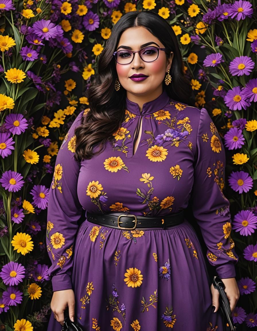 Psychedelic Pop Art Portrait of Middle Eastern Woman