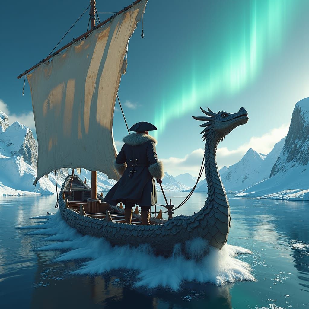 Icy Fjords: Pirate Dragon Boat Adventure