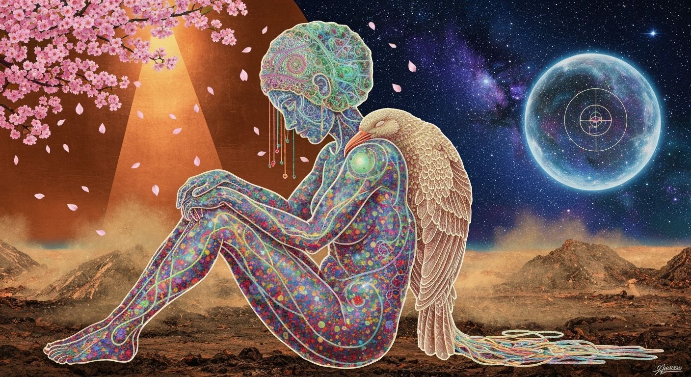 Mystical Shaman in Trance, Astral Projection, Vibrant Energy