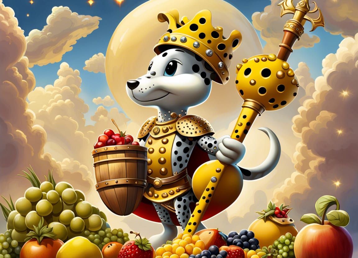 Marsupilami as Medieval Knight Shopping at Market
