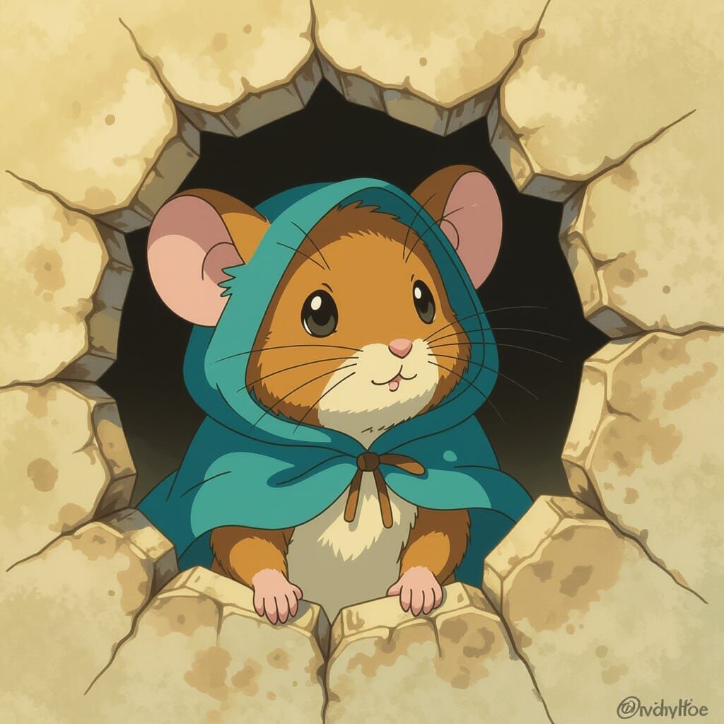Tiny Mouse Explorer in Anime Style