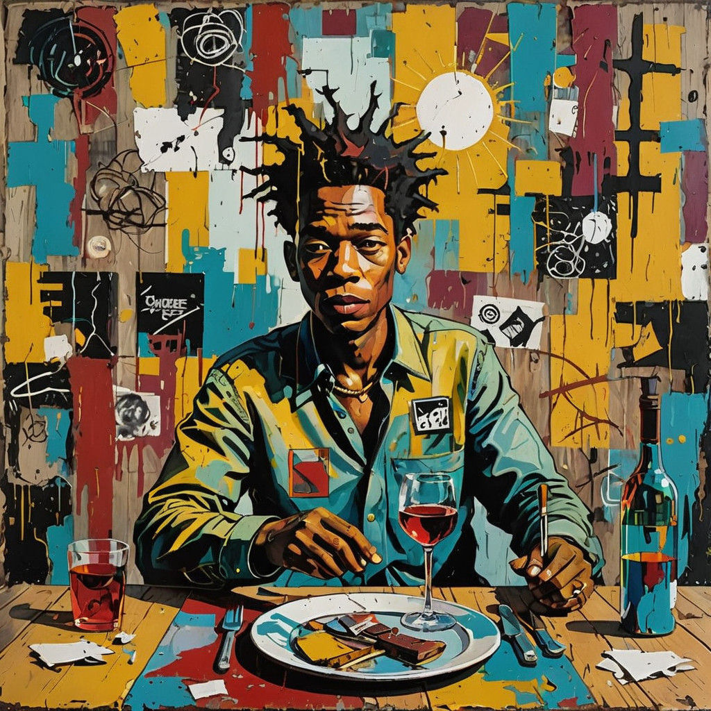 Surreal Table Setting Amidst a Haunting Landscape