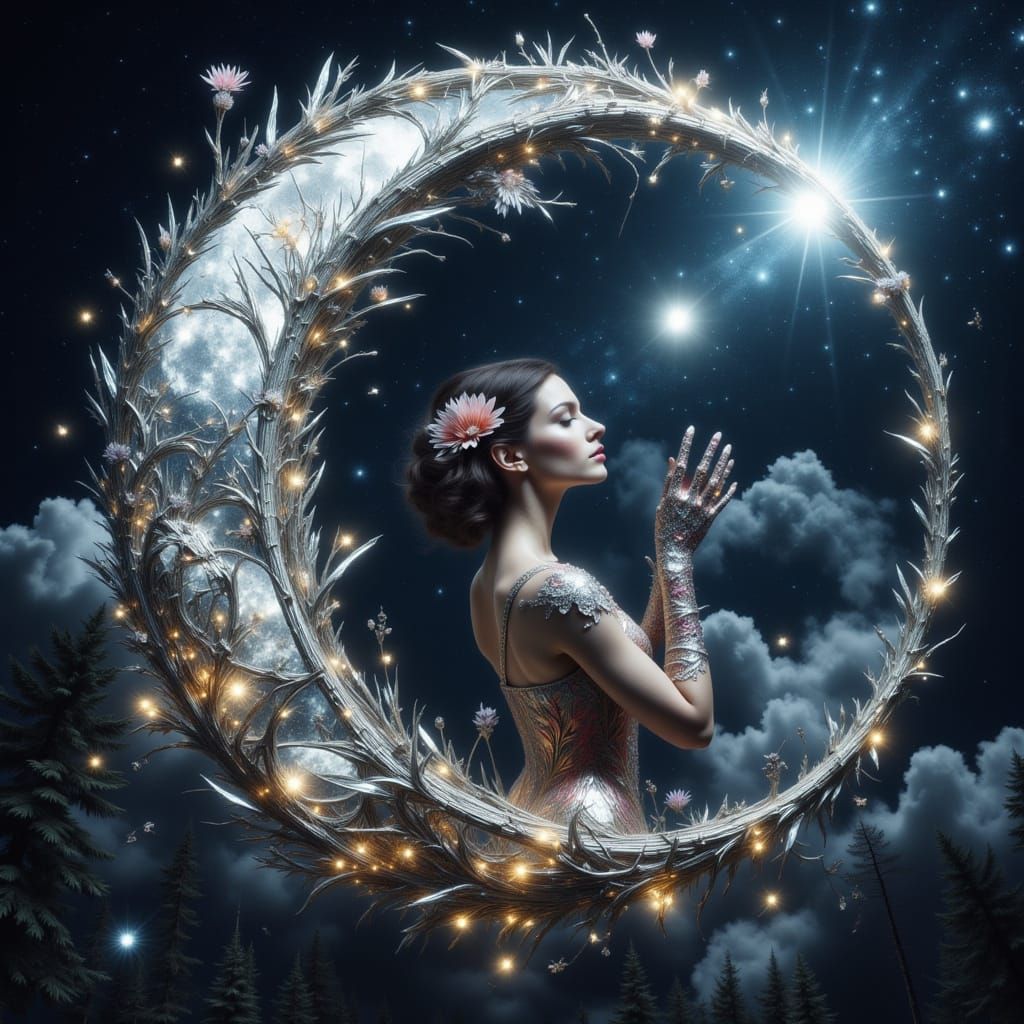 Moon's Reflection in a Magic Mirror