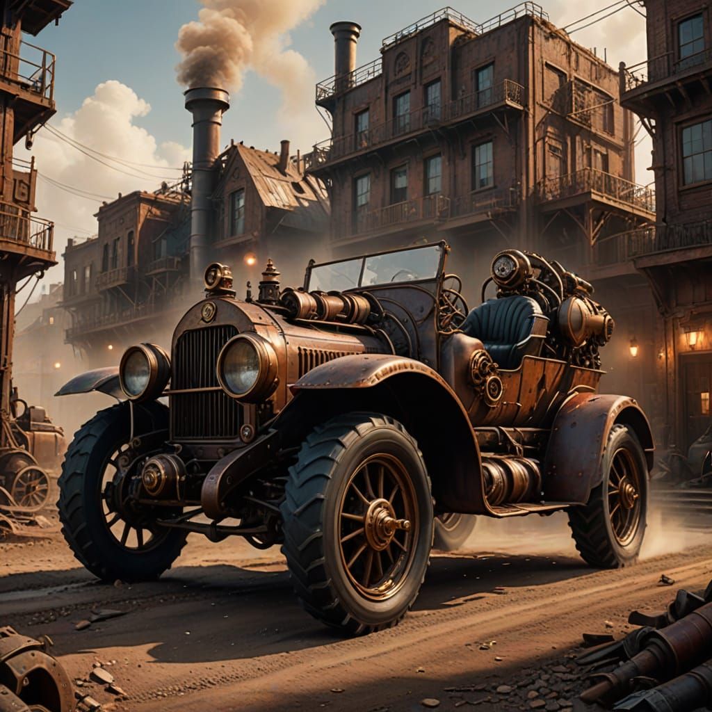 Racing Steampunk Hot Rods Through a Dusty Post-Apocalyptic T...